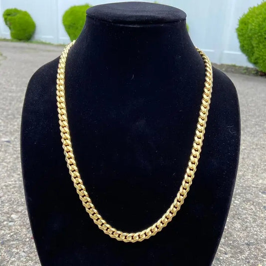 Solid Real 14k Gold Miami Cuban Link Chain 20in 4mm